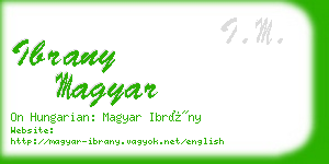 ibrany magyar business card